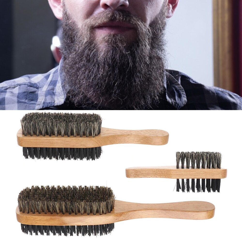 Natural Boar Bristle Hairbrush Massage Comb Anti-static Hair Scalp Paddle Brush Beech Wooden Handle Hair Brush Styling Tool