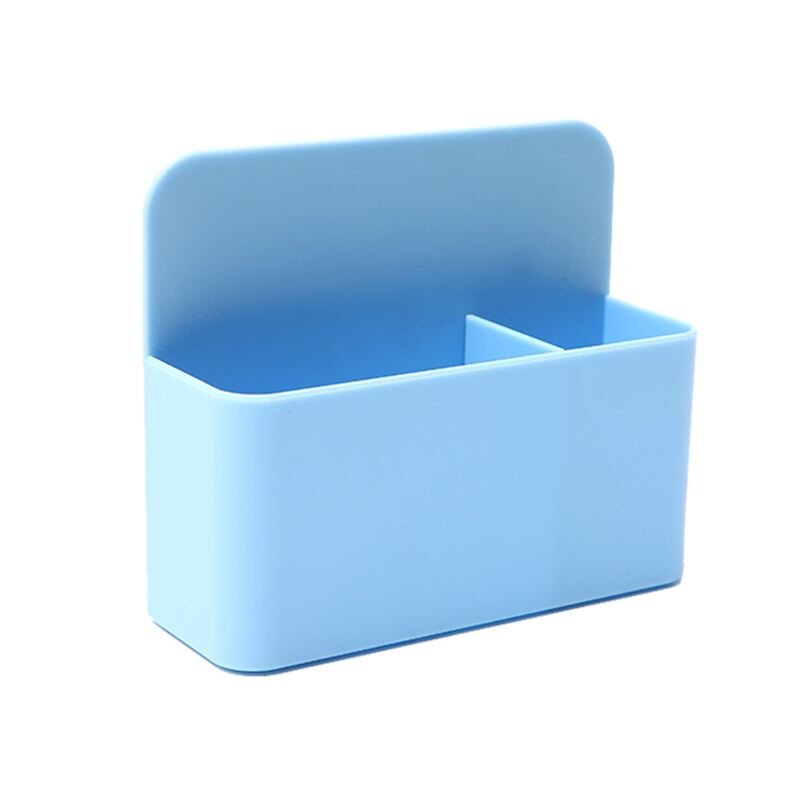 Magnetiske tavle markører blyant pen holder organisator opbevaring container kontor: Blå