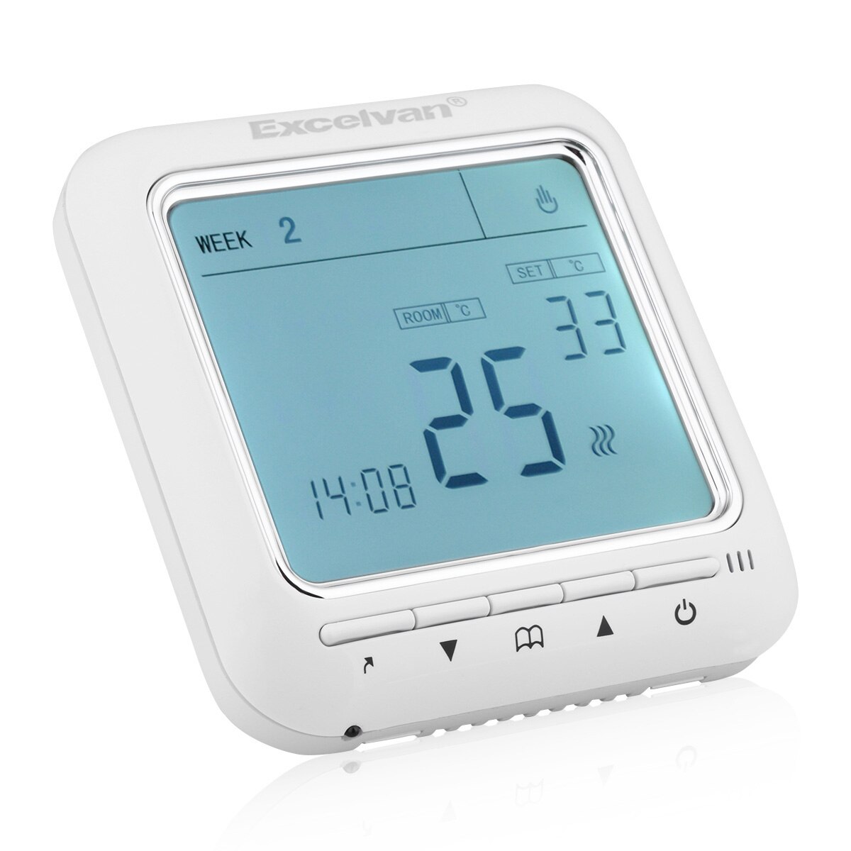 Excelvan Digital Temperature Controller LCD Display Touch-Screen Room Thermostat Weekly Programming Electric Thermoregulator