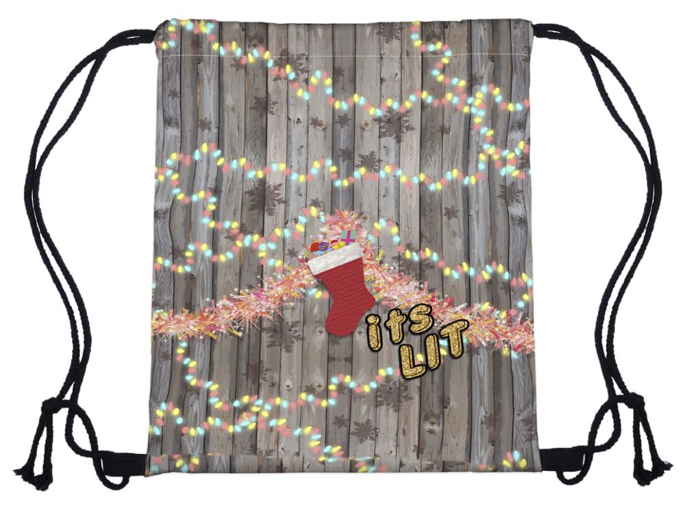 Pocke trope baglomme reb kvinder mænd taske juleserie bundle taske 3d digital printet tegneserie juletape skuldertaske: Bpa 601342