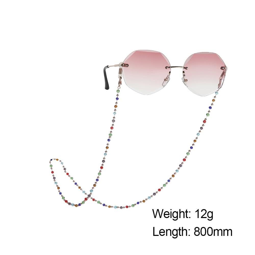 Skyrim Boho Women Colourful Beaded Glasses Chains Holder Metal Eyeglasses Cord Neck Strap Rope Lanyard for Sunglasses