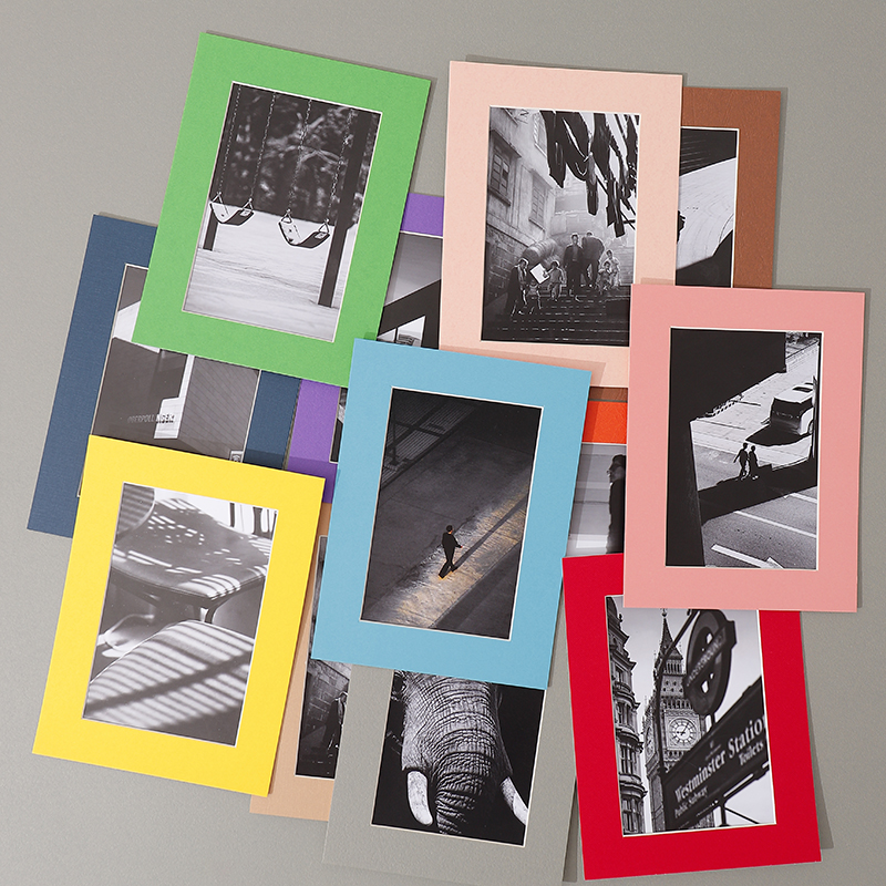 20 stuks kleurrijke kartonnen fotolijstjes, retro papieren fotolijstjes voor foto's van 6 inch, eenvoudige kleine fotolijstjes voor aan de muur.