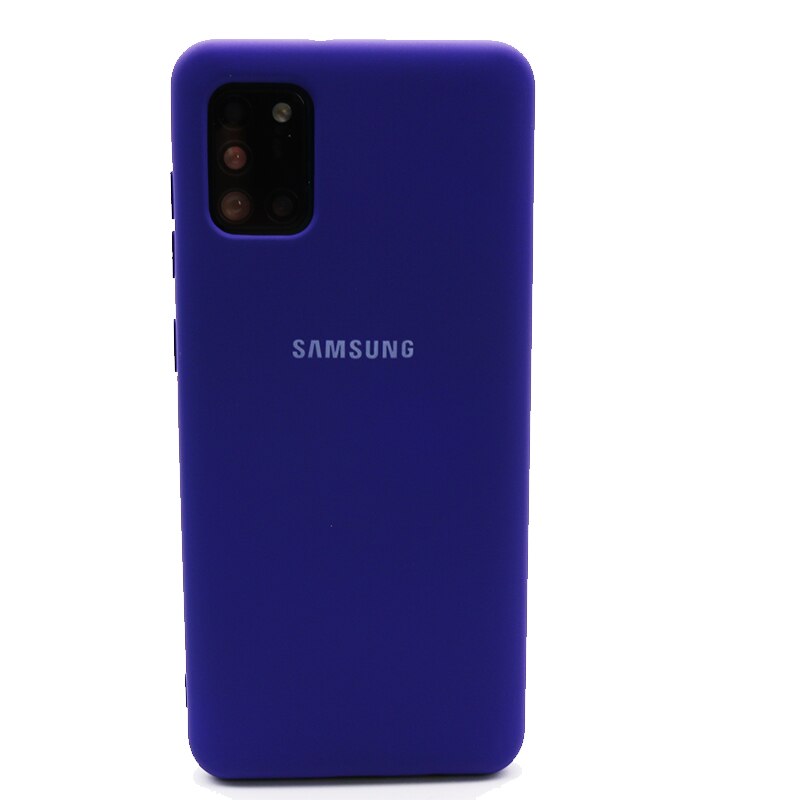 Samsung Galaxy A31 Flüssigkeit Silikon Fall Weichen Seidige Shell Abdeckung Galaxy A 31 Soft-Touch Zurück Schutzhülle: Purple