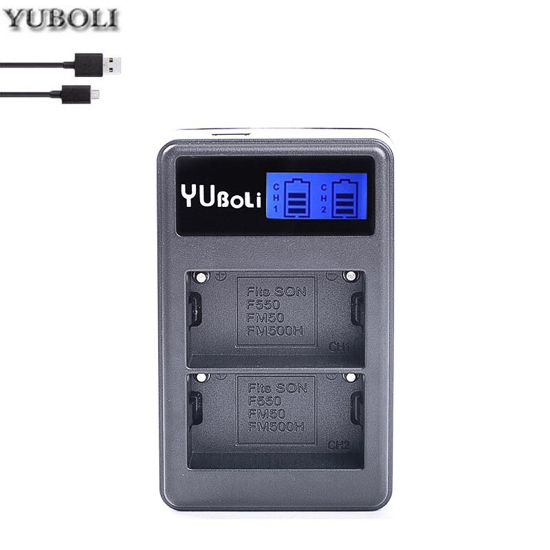 YUBOLI Camera Battery - 7.4V 3000mAh NP-F550 NP-F570 Rechargeable Li-Ion for Sony Cameras: Old charger