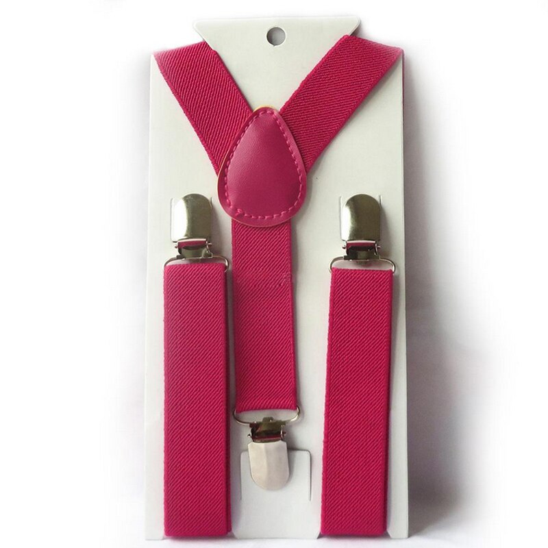 Tirantes de cinta elástica ajustable para niños y niñas, accesorios de boda para bebés, nueva: Rojo rosado