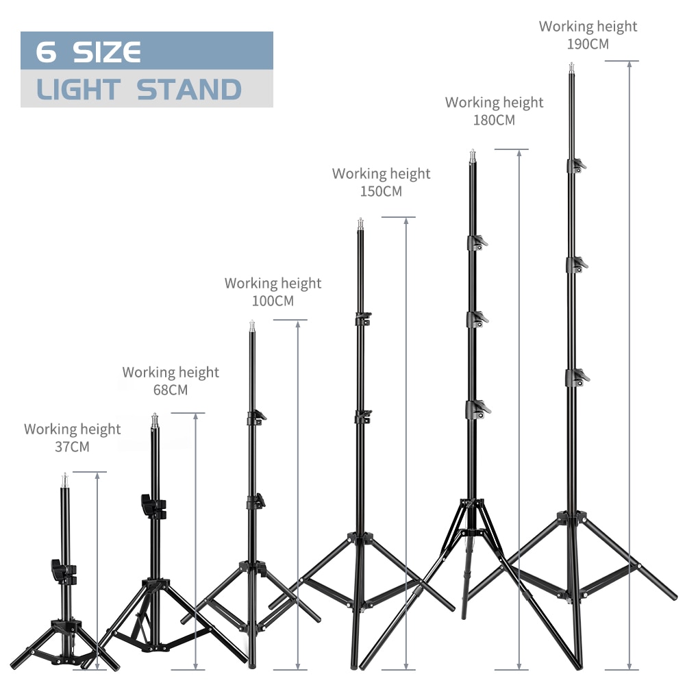 37/68/100/150/1901/4 Screw Head Photography Selfie Portable Light Tripod Stand Trepied Smartphone For Mini Photo Studio