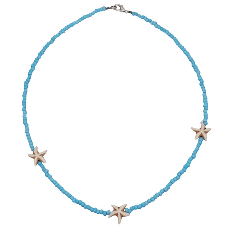 Difone colar feminino 4mm, colar com pingente de miçangas de semente estrelado, verão 2020: No 9