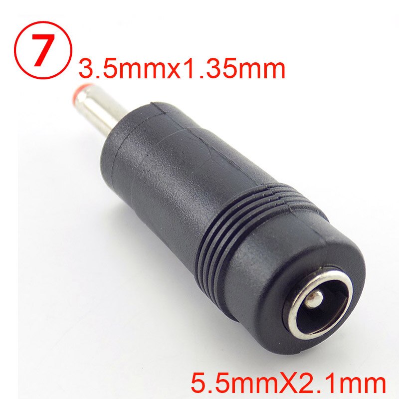 Dc-stroomadapterconnectoren 6.5mm 5.5x 2.1mm 2.5mm 3.5mm 1.35mm pc vrouwelijk naar mannelijk vrouwelijk tablet-stroomadapter jackplug: 7
