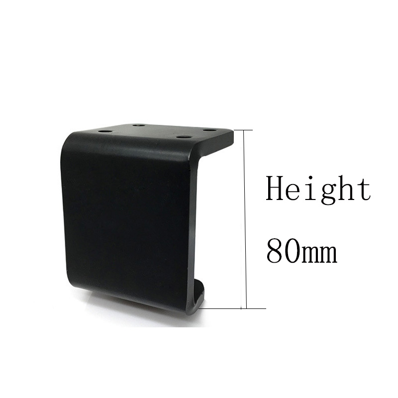 Sort sliver firkantede møbelben metal hardware fødder beslag fod til skab sofabord stol tv skab sovesofa skabe: 1pc sorte 8cm