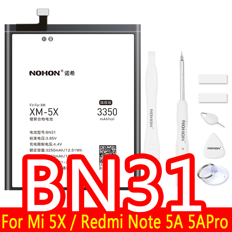 NOHON Battery For Xiaomi Mi 8 9 Lite SE 9T Pro 10 POCOPHONE F1 F2 Pro CC9 CC9E A3 5X 6X Replacement Bateria BM3J BM3E BM3L BM3M: BN31 MAX