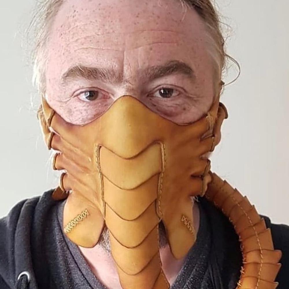 Horror Prop Rubber Scary Half Face Facehugger Scorpion Mask Scary Scorpion Mask Halloween