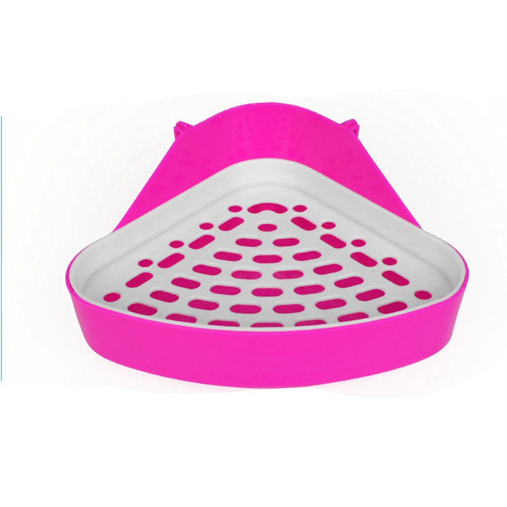 Pet Cat Corner Toilet Litter Trays Rabbit Litter Clean Box Triangle Toilet Potty Trainer Hamster Chinchilla Guinea Pig Bunny: Red