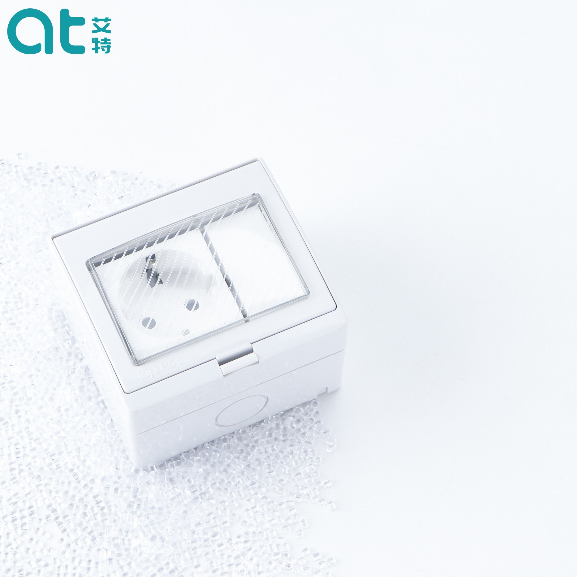 German type wall waterproof socket with switch 250v 16A wall power socket PC panel with light switch 1gang 1way socket