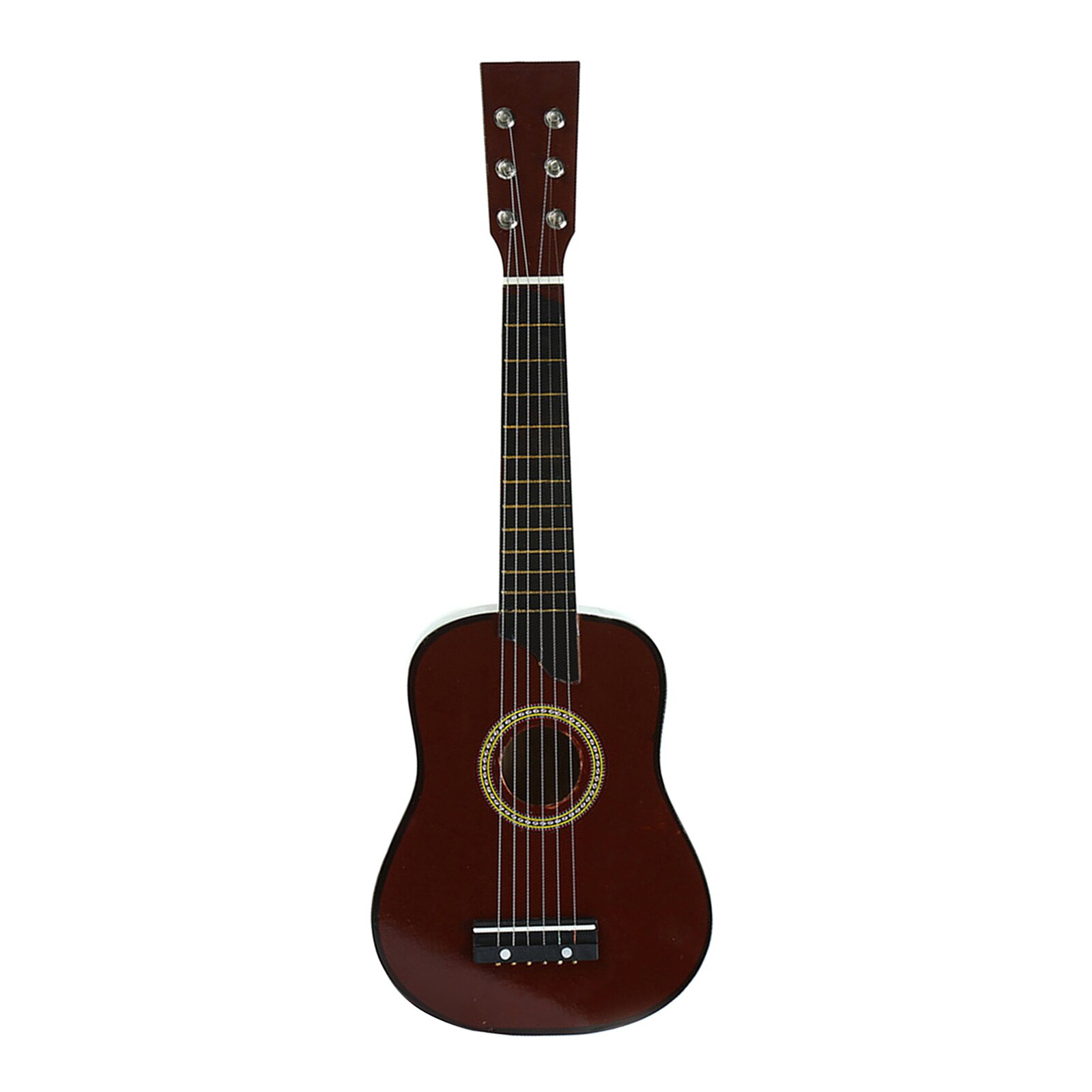 Guitarra acústica de 25 pulgadas para niños pequeños, instrumento educativo de 6 cuerdas, juguete de aprendizaje, práctica de música, navidad: Brown