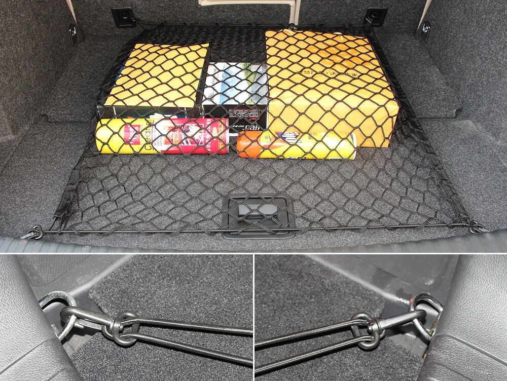 Car trunk mesh net cargo trunk organizer for volkswagen vw passat  b6 b7 b8 cc golf 6 golf 7 mk5 mk6 mk7 polo jetta  mk6 mk7 bora