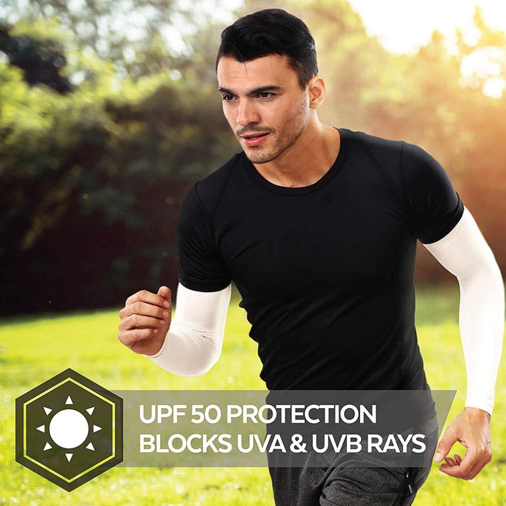 Uv Protection Cooling Arm Sleeves Upf 50 Compression Sun Sleeves For Men &amp; Women For Running Cycling Fishing Golf