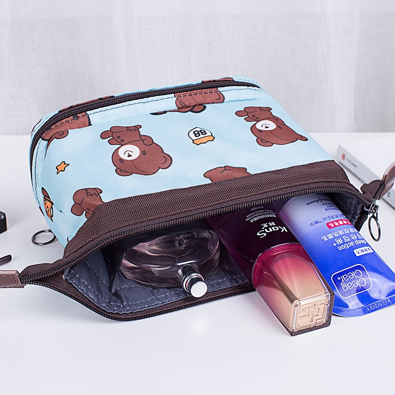 Dubbele Laag Flamingo Cosmetische Tas Vrouwen Make Up Bag Travel Hoge Capaciteit Make Toilettas Kits Necessaire functionele tas