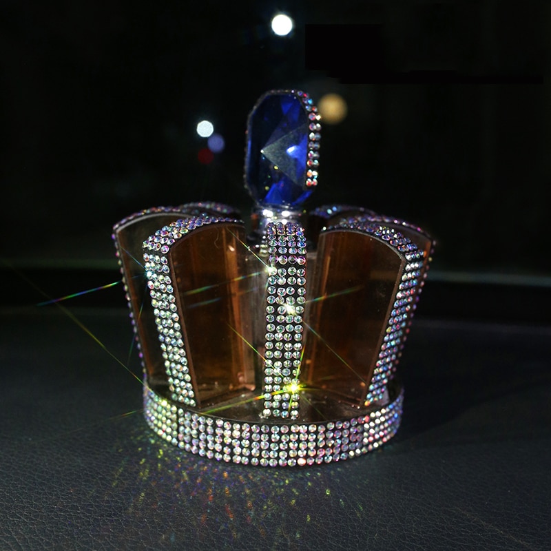 Rhinestone krone bil luftfriskere parfume duft krystal ornament diamant luftudløb udluftning frisk bil