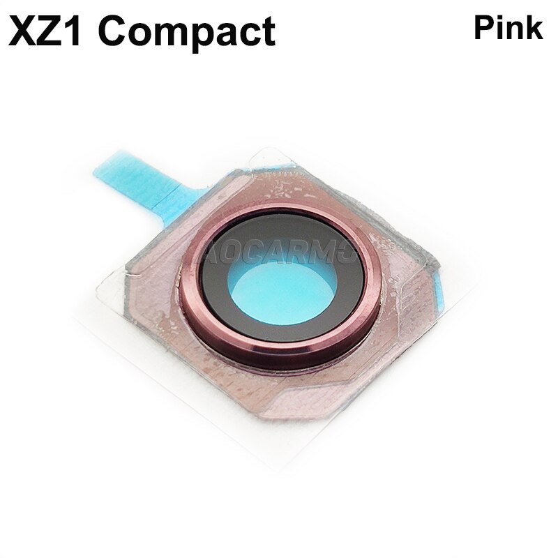 Aocarmo Zurück Objektiv Hinten Kamera Len Glas Mit Ring Rahmen Anhaftender Aufkleber Für Sony Xperia XZ1 Kompakte XZ1Mini XZ1C G8441 g8442: Rosa