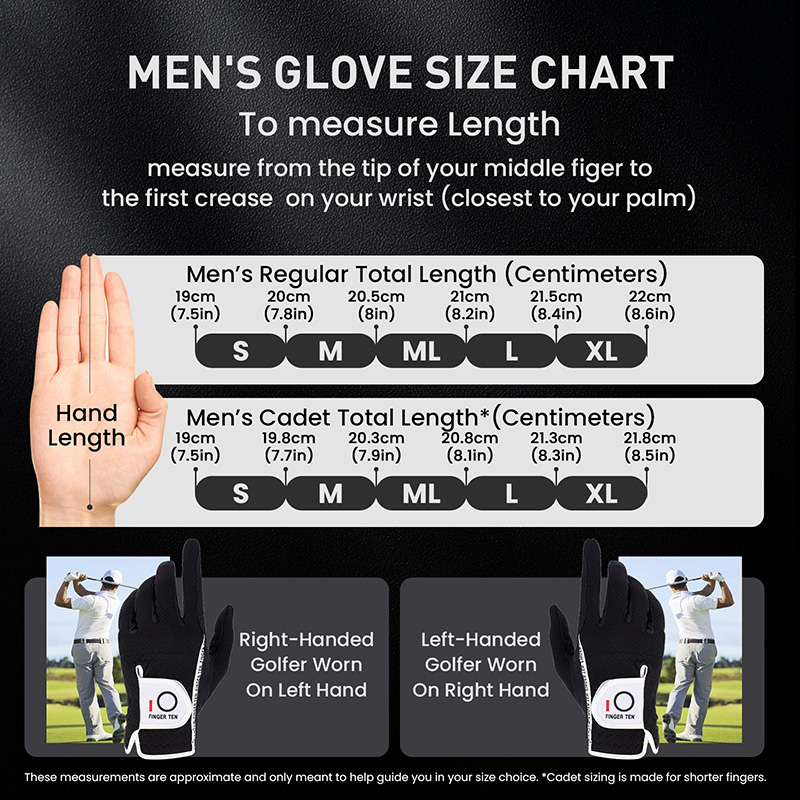 Lot de 3 gants de pluie de golf respirants pour hommes, main gauche droite, poignée toutes saisons, noir, gris, vert, S M ML L XL