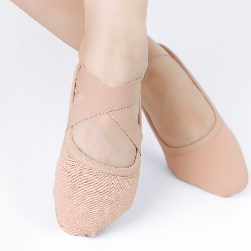 Kvinder stretch ballet sko ballet hjemmesko elastiske ballet sko voksne kvinder yoga gym gymnastik dansesko