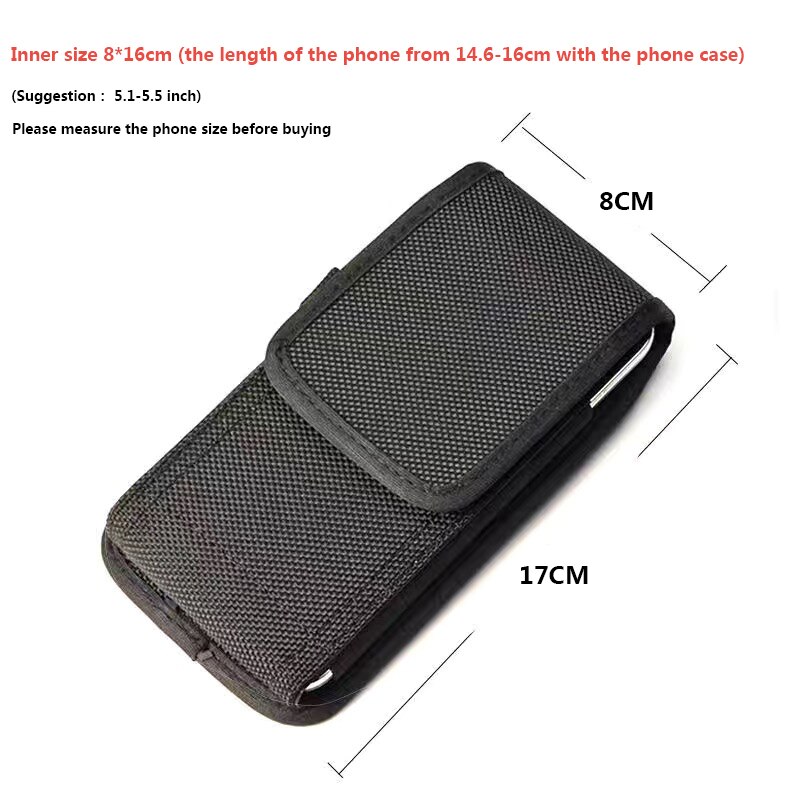 Leather phone belt case 6.5/5.8/4.7&#39;&#39; Waist Bag Magnetic Vertical Phone Case for iPhone XR XS Max 8 Plus Pouch Cover Belt Clip: 5.1-5.5 inch