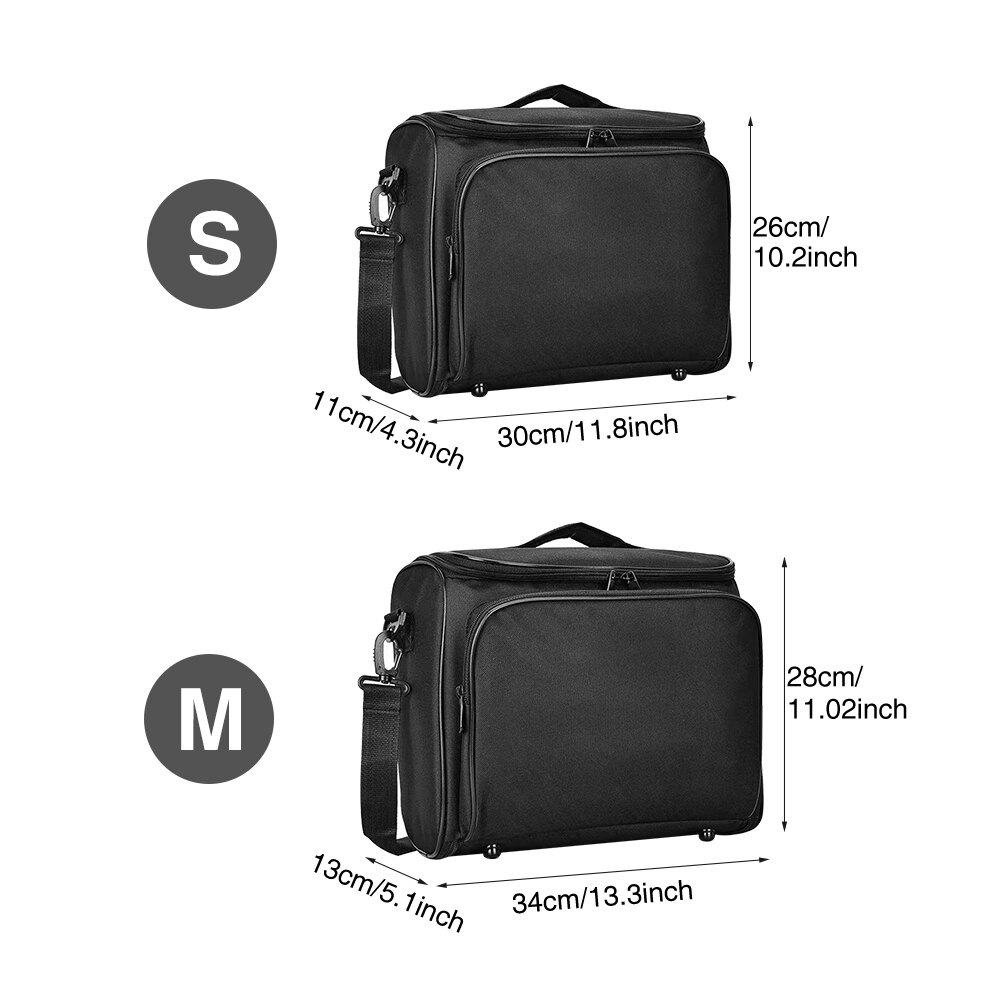 Organizer-projektortasche mit reißverschluss, rutschfest, stoßfest, mit schultergurt, universelles schutzzubehör