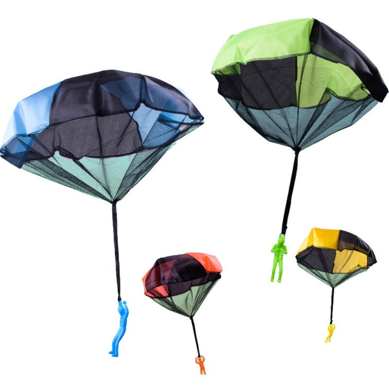 1Pc Hand Gooien Kid Mini Spelen Parachute Speelgoed Soldaat Outdoor Kinderen Speelgoed Voor Plezier