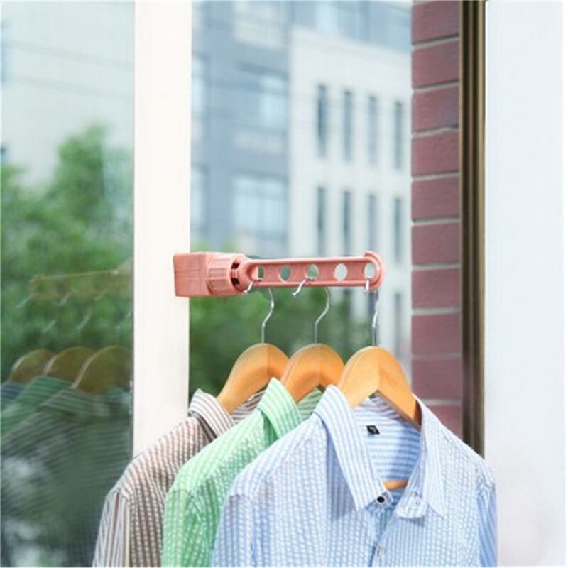 Portable Clothes Windows Hanging Rack Outdoor Indoor Coat Jacket Underwear Socks Drying Storage Hangers With Hook For Traveling