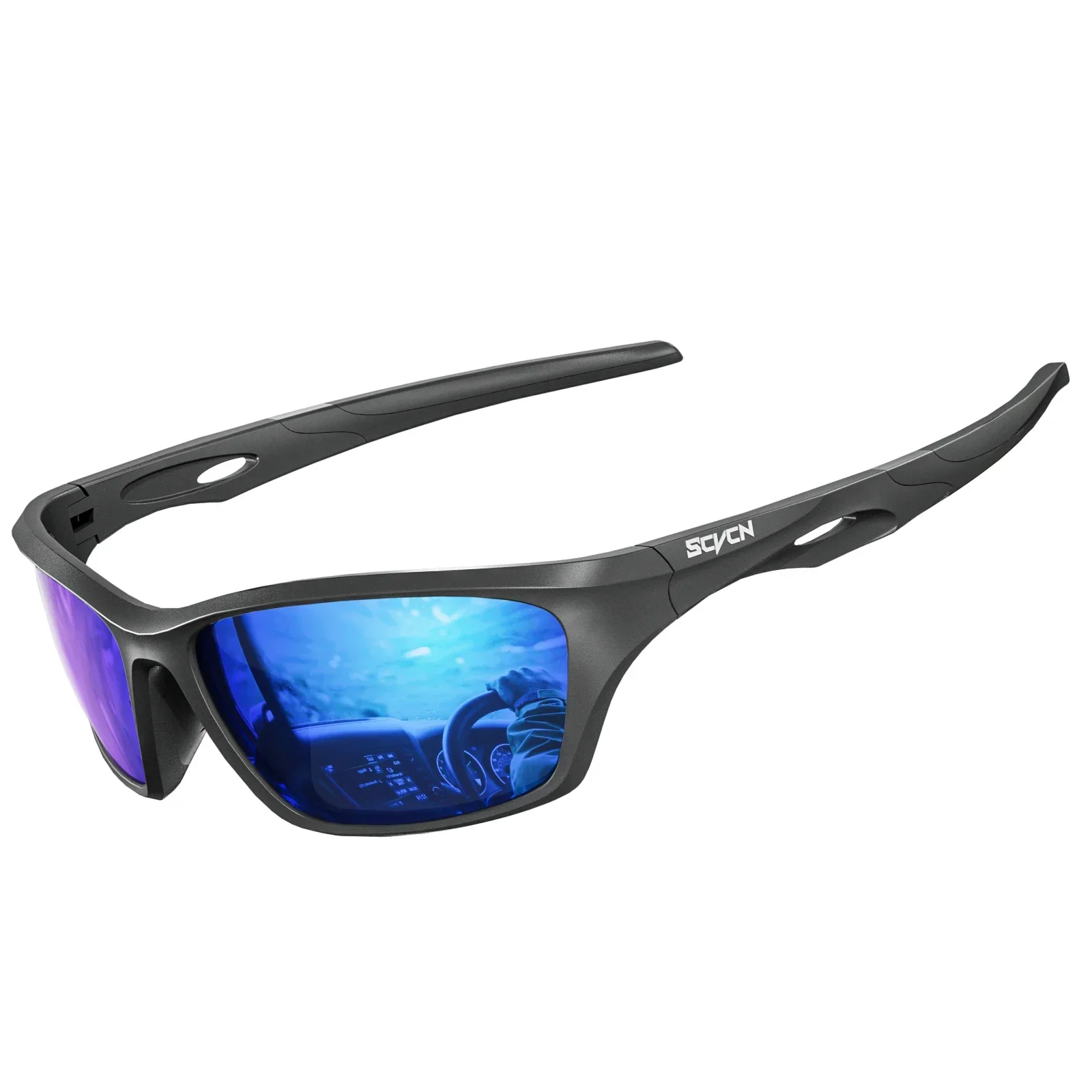 Cykelsolglasögon för män och kvinnor, sportglasögon, mountainbikeglasögon, racercykel,: Svart