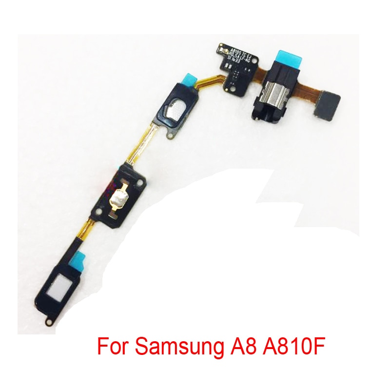 Voor Samsung Galaxy A8 A8100 A810F Return Key Home Button Sensor Oortelefoon Audio Jack Hoofdtelefoonaansluiting Flex Kabel