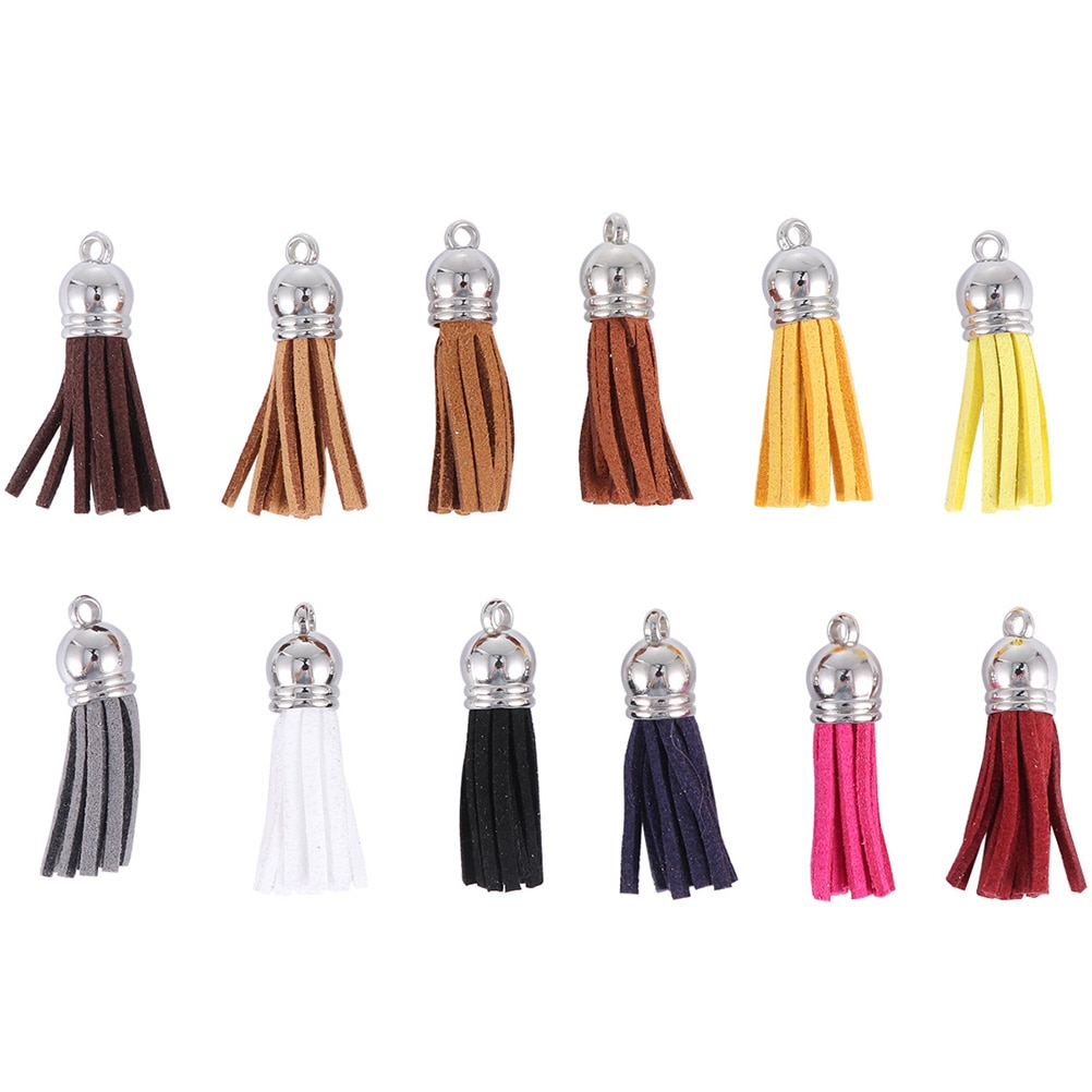 74 Pcs Acrylic Clear Discs Circles with Leather Tassels and Tweezers