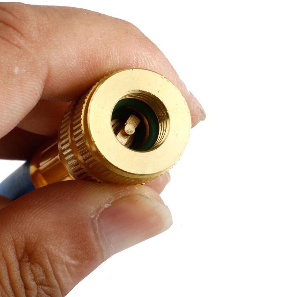 A/C, inyector de aceite y tinte, giro manual, tornillo en aire acondicionado, refrigerante, tubo de llenado, herramienta de inyección, accesorios para automóviles