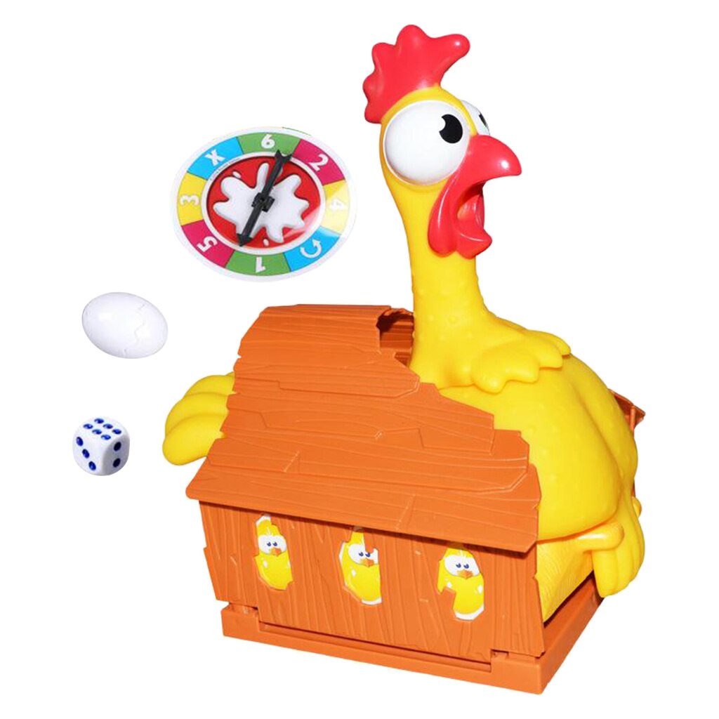 Trucco di plastica gallina che depone le uova, gioco da tavolo interattivo, gioco di pollo, regalo di scherzo, gioco di festa