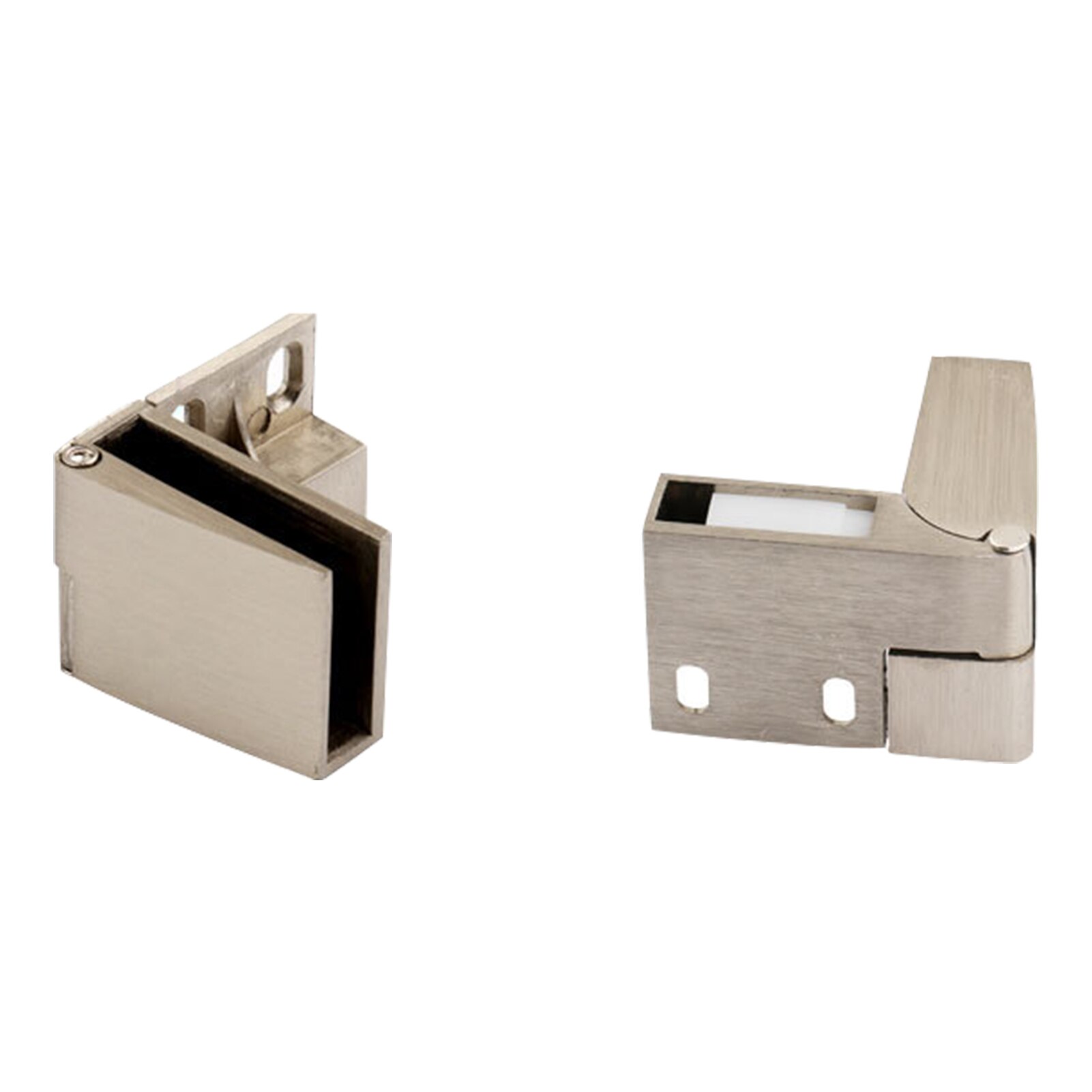 1 pair Self-closing Glass Door Hinge No Drilling Frameless Clamp Side Mounted Zinc Alloy Hardware Furniture Accessories: Golden