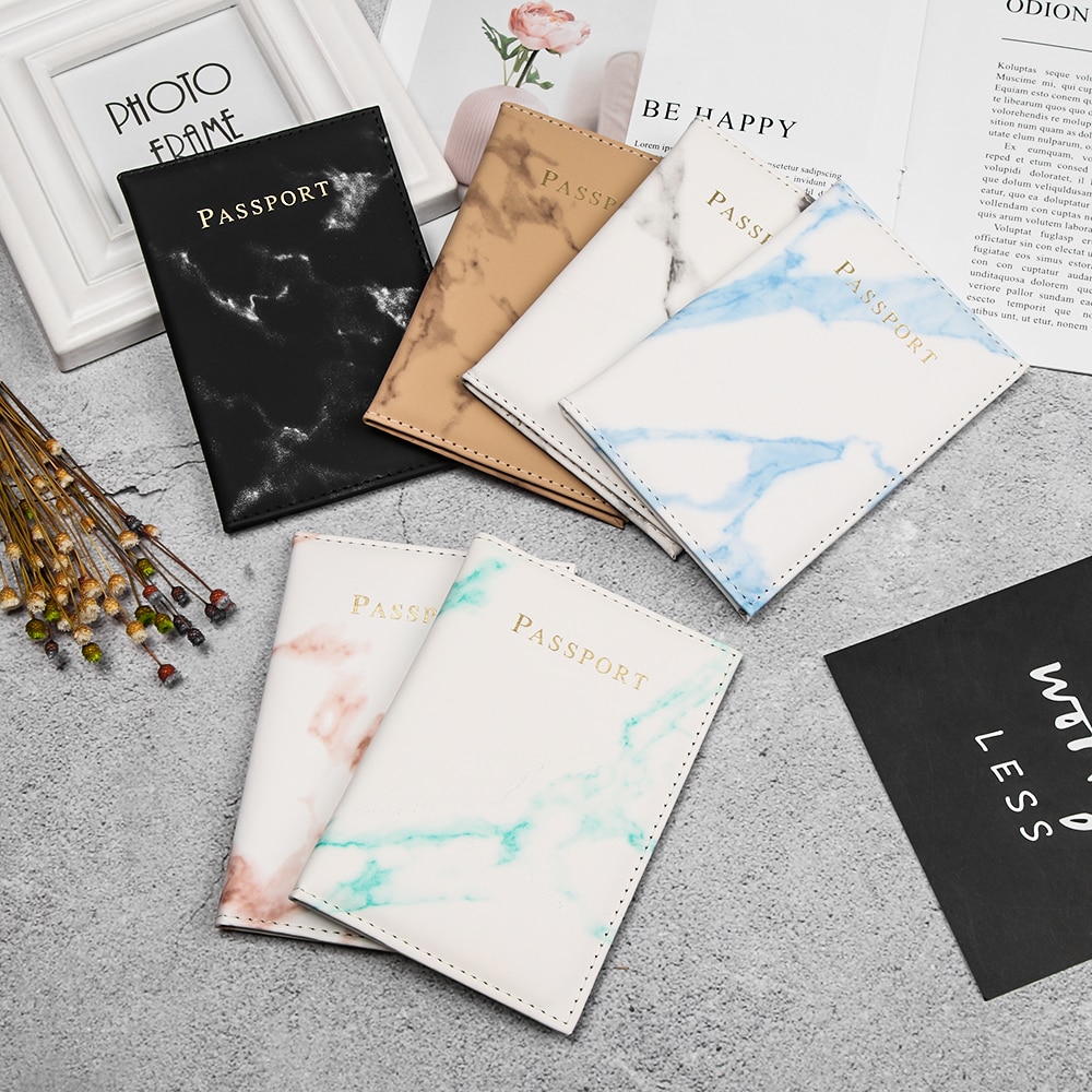 Kleurrijke Marmeren Paspoort Cover Waterdichte Passport Case Houder Reizen Cover Case Voor Paspoorthouder Paspoort Pakket