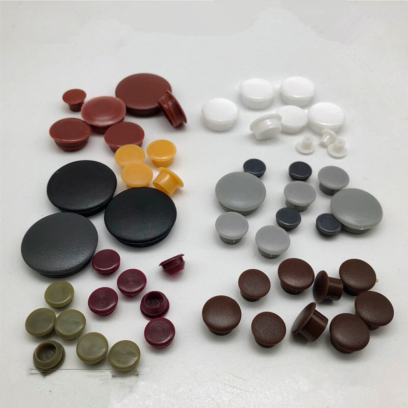 50pcs! Plastic Furniture hole cover 5/8/10/12/15 / 32mm screw decorative pipe dust plug pressure cap stopper Special Socket