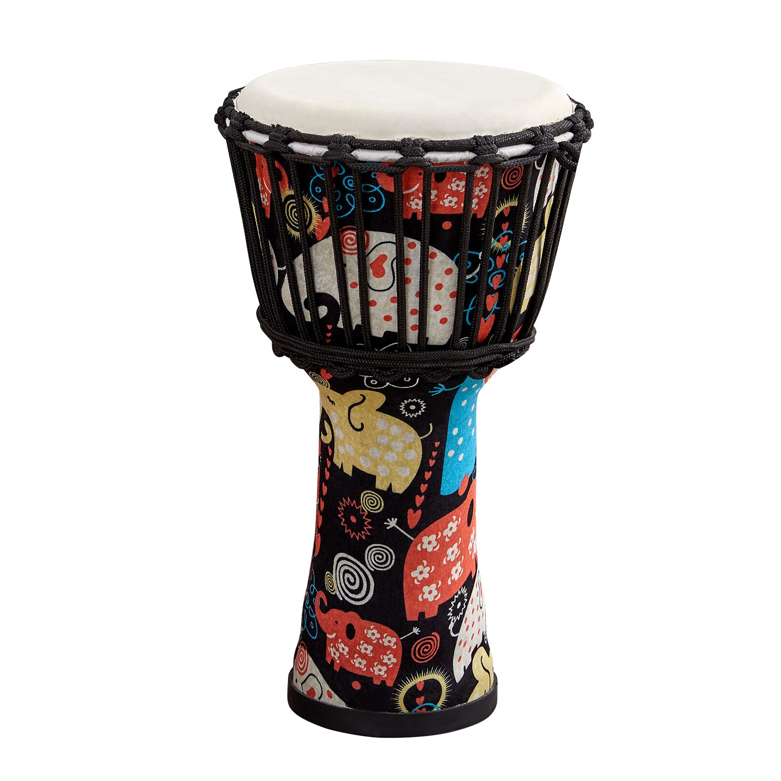 8 Inch Portable African Drum Djembe Hand Drum with Colorful Art Patterns Percussion Musical Instrument