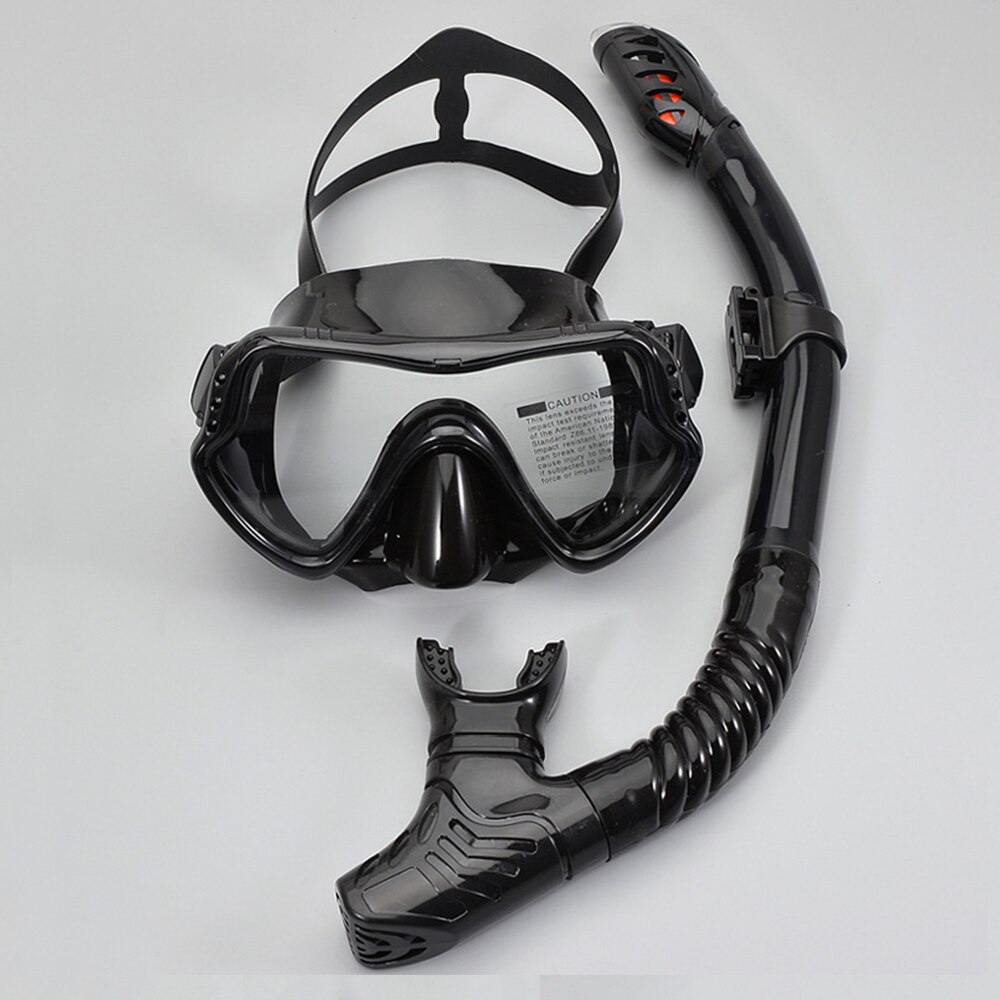 Snorkel Diving Mask Snorkels Glasses Diving Swimming Breath Easy Tube Set Snorkel Mask Goggles: A1 Black