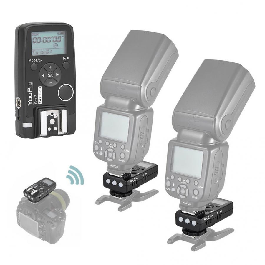 YouPro Pro-7 DC0 Trigger Timing Wireless Shutter Release Remote Control Transceiver for Nikon D850 / D810 / D810A/ D800 / D800E