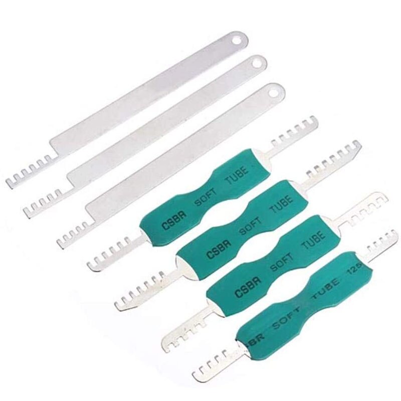 7Pcs Kam Pick Rvs Lock Tool Slotenmaker Tool Voor House Lock: Rood