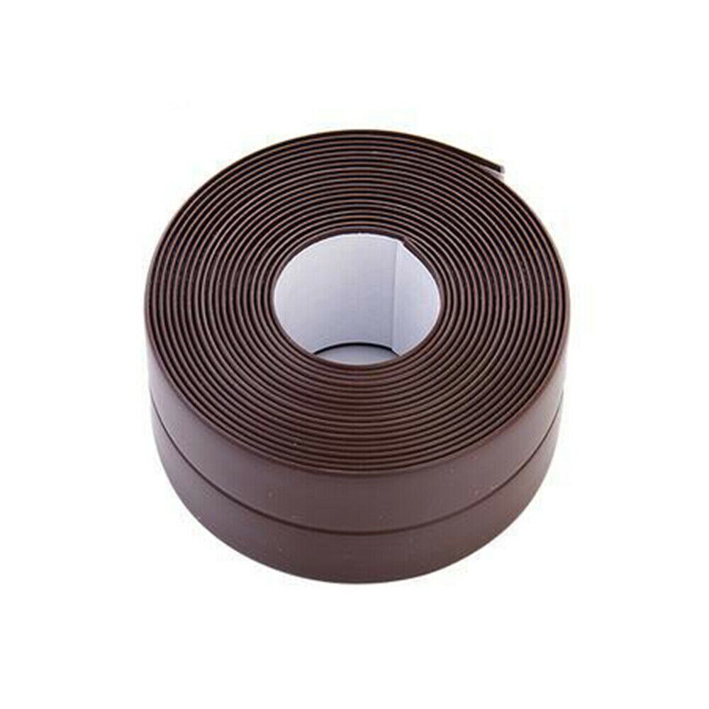 Fleksible selvklæbende forseglingsstrimler til badevæggens forseglingsstrimmel køkkenrullebånd: Brun / 3.2 mx 2.2cm