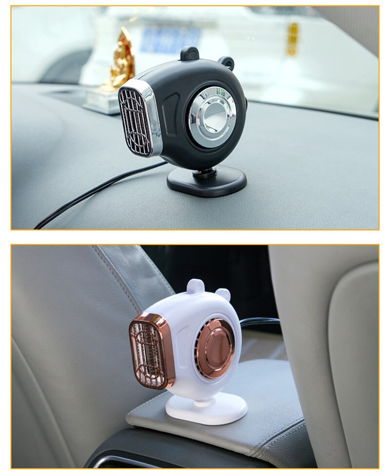 150W Universal Car Heater Fan 12V Warm Cold Dual Use Car Low Noise Defog Windscreen Fan Heater Demister Car Accessories