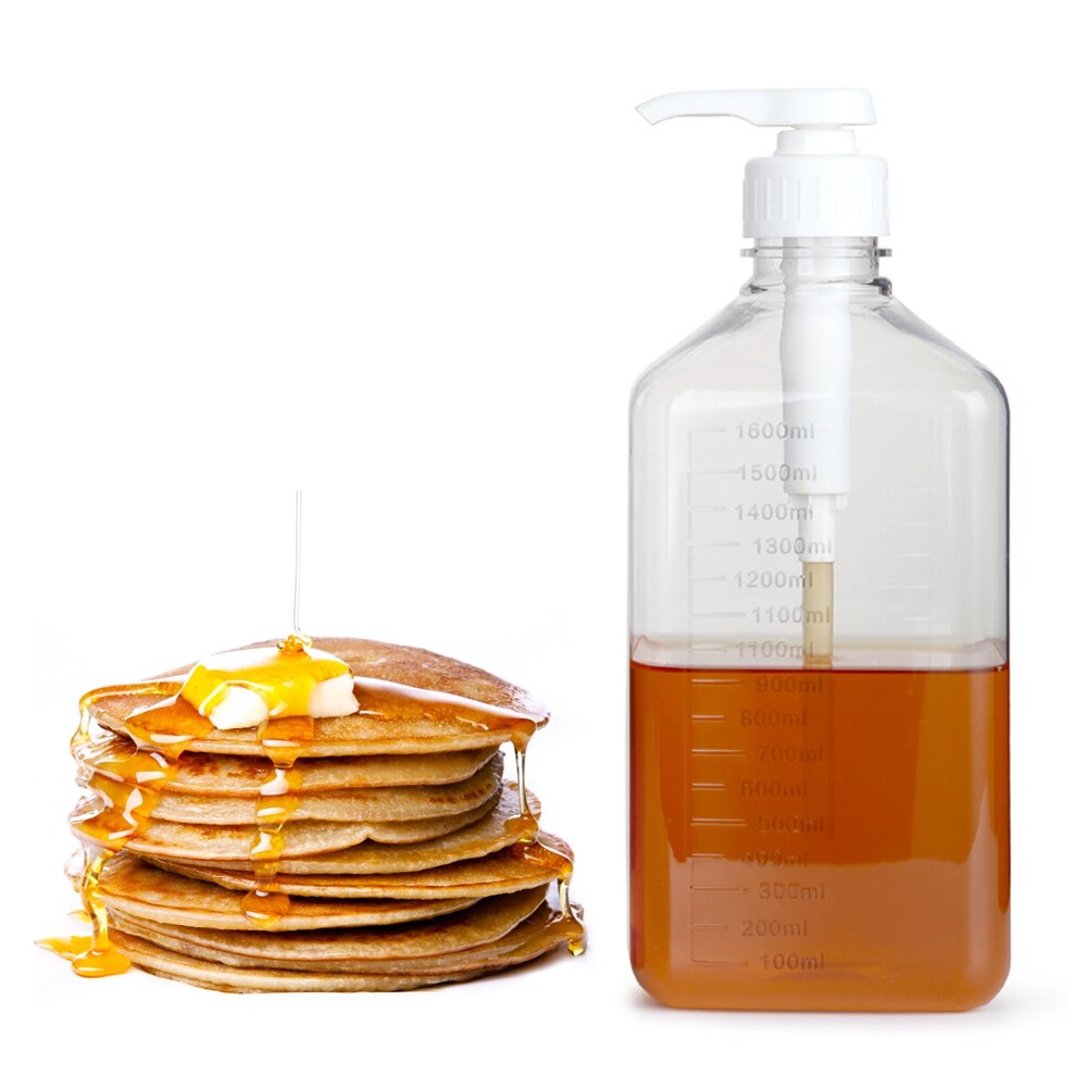 Bouteilles à pompe à pression simples de 1600ml | sirop vide, Sauces Ketchup, récipients à condiments, presser en bouteille, articles de boulangerie décoratifs