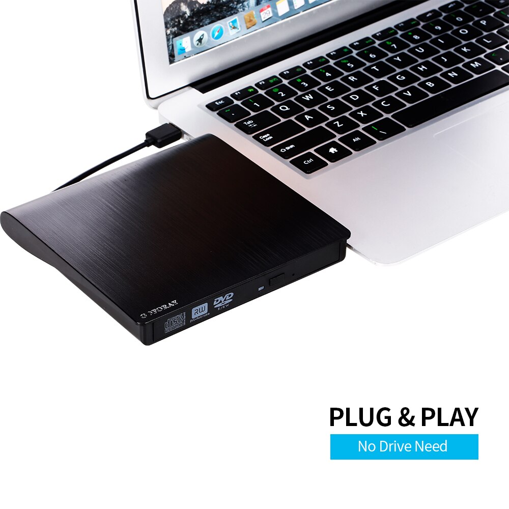 Usb 3.0 extern dvd-inspelare cd-rw dvd-rw cd-rom-spelare enhet skrivare rewriter bärbar udda hdd-brännare enhet för windows/mac