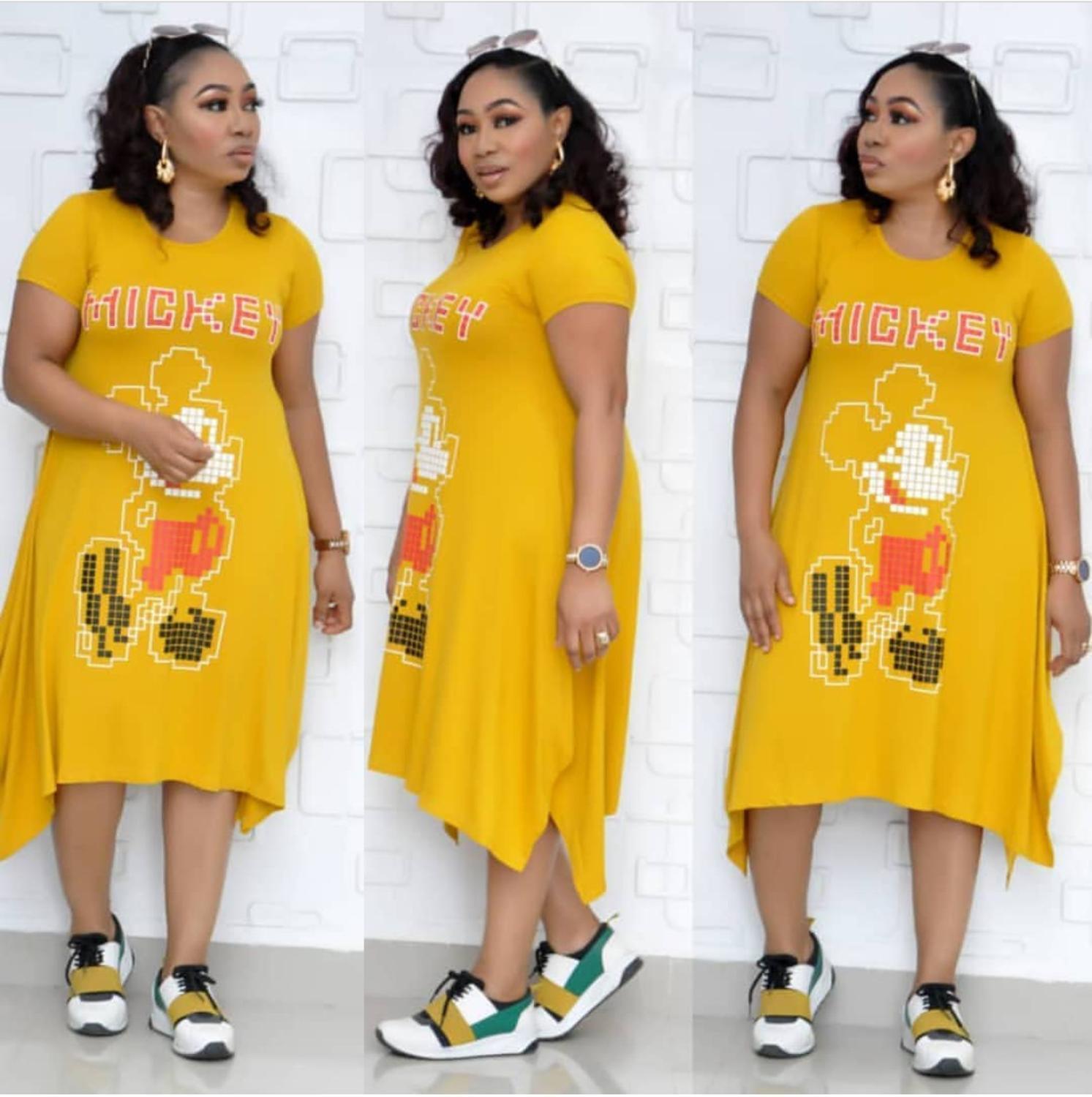 Décontracté africaine Dashiki impression Robe en vrac Bazin Robe de soirée robes afrique bureau longues Maxi robes Hipster traditionnel: yellow / L