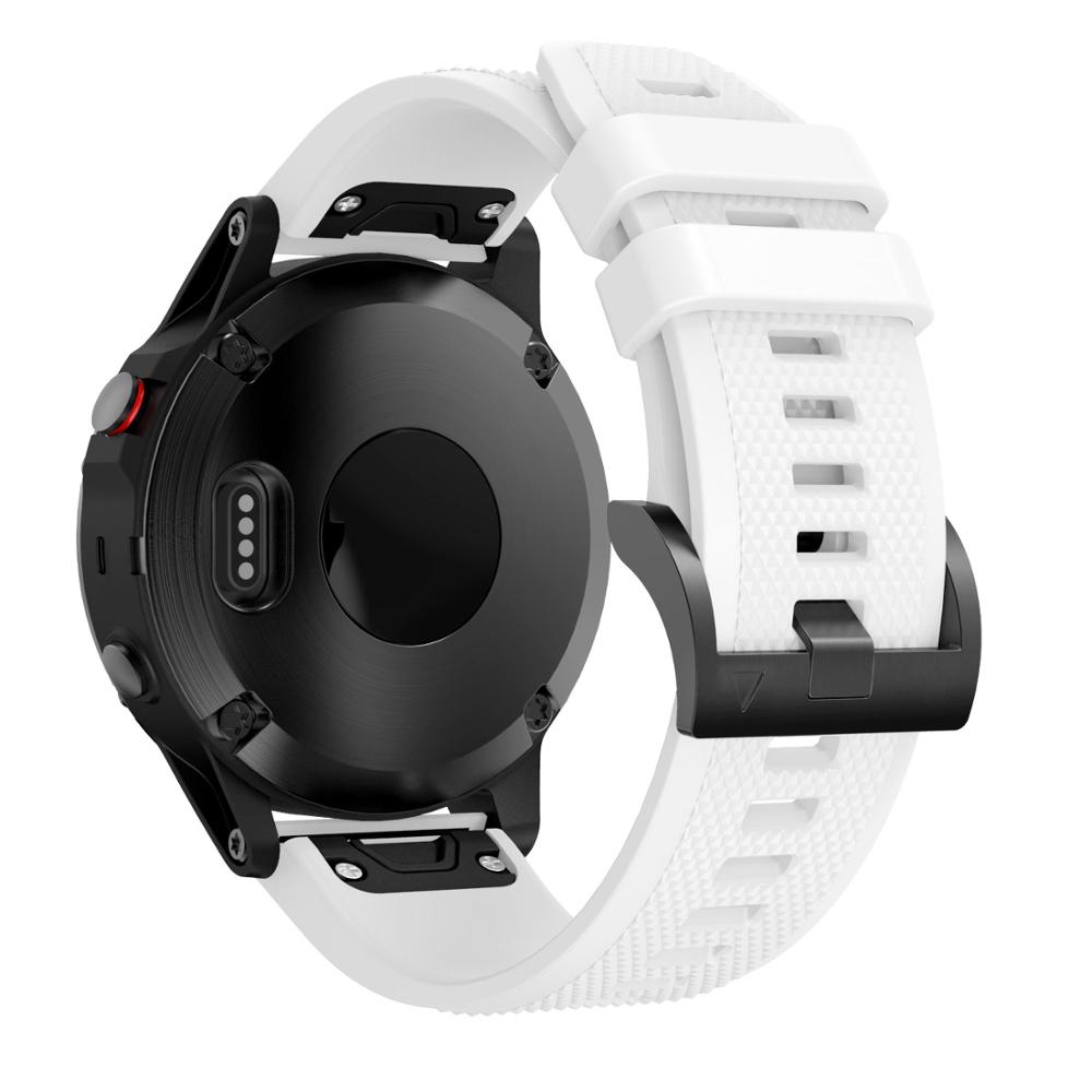 22 MM mode stijl Band Voor Garmin Fenix 5 Horloge Siliconen Polsband Voor Garmin Fenix 5 Plus Band voor Garmin Fenix 6 Horlogeband: WHITE / 22mm