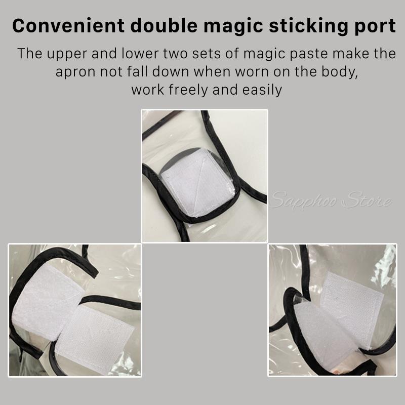 Kapper Huisdier Groomer Werken Schorten Kappers Schort Kapsalon Waterdichte Transparante Tpu Schort Met Pocket Voor Salon