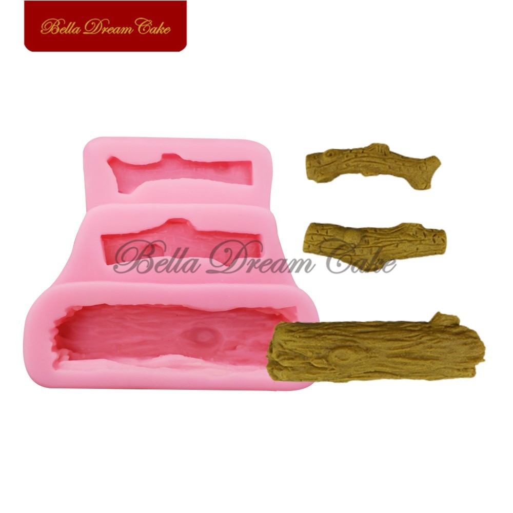 Trädgren silikonform fondant gumpaste tårtformar tårtdekoreringsverktyg gör-det-själv handgjorda lertvål hartsform bakverk