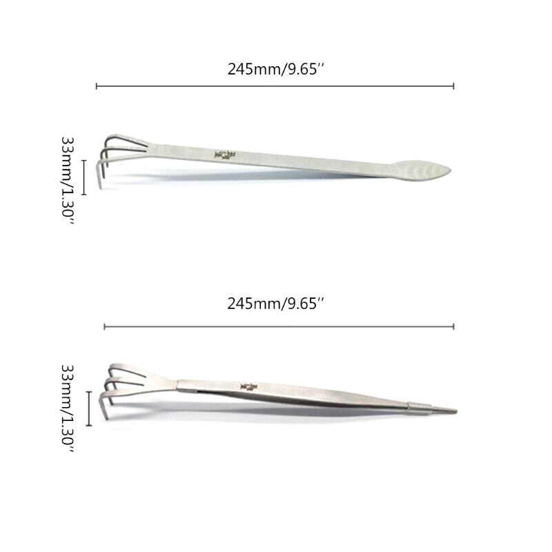 Multifonctionnel acier inoxydable jardinage râteau bonsaï racine desserrer sol spatule 448A